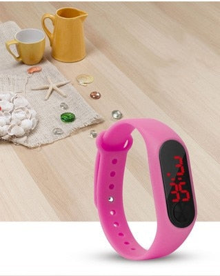 Four Colors Children's Digital Watch Led Sport Watch Casual Silicone For Kids Watches Wristwatch Bracelet