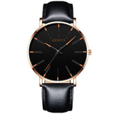 Luxury Fashion Mens Minimalist Watches Ultra Thin black Stainless Steel Mesh Band Watch Men Business Casual Analog Quartz clock
