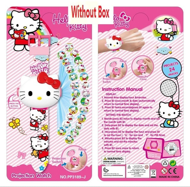 Wholesale Spiderman Children Watches Kids 3D Projection Cartoon Pattern Girls Watch Child boys Digital Wristwatches