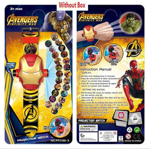 Wholesale Spiderman Children Watches Kids 3D Projection Cartoon Pattern Girls Watch Child boys Digital Wristwatches