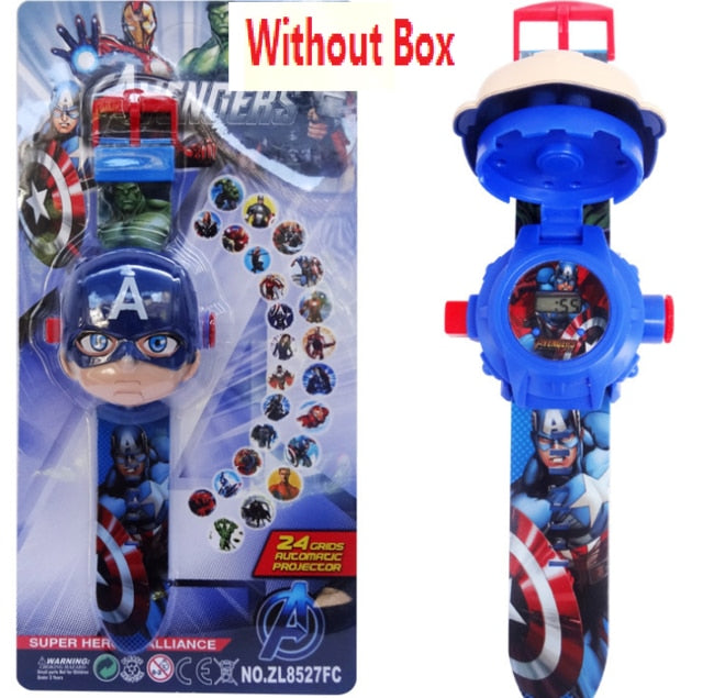 Wholesale Spiderman Children Watches Kids 3D Projection Cartoon Pattern Girls Watch Child boys Digital Wristwatches