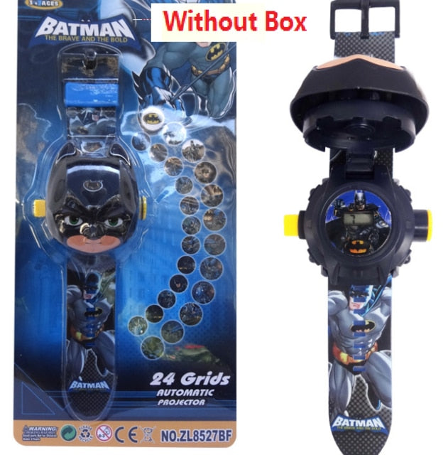 Wholesale Spiderman Children Watches Kids 3D Projection Cartoon Pattern Girls Watch Child boys Digital Wristwatches