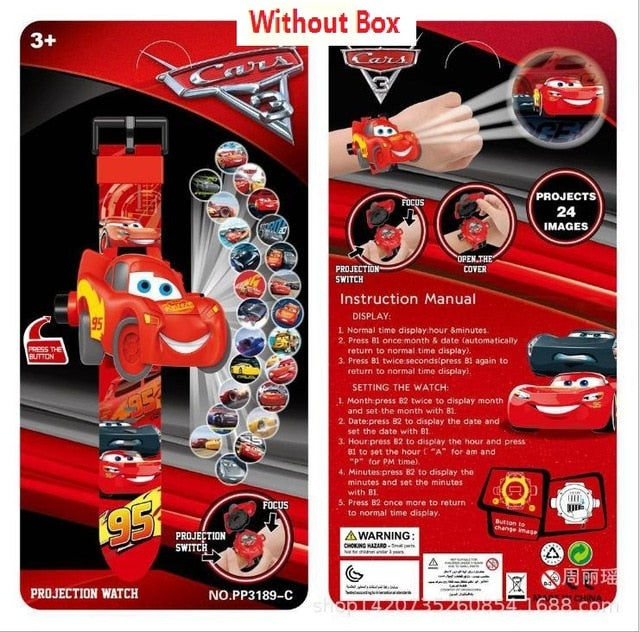 Wholesale Spiderman Children Watches Kids 3D Projection Cartoon Pattern Girls Watch Child boys Digital Wristwatches