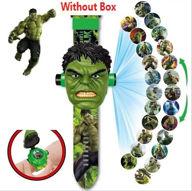 Wholesale Spiderman Children Watches Kids 3D Projection Cartoon Pattern Girls Watch Child boys Digital Wristwatches