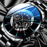 1pc 85g Men's Watch Fashion Cool Unique Digital Literal Multi Layer Dial Men Quartz Mesh Belt Watch man watch 2019 @3