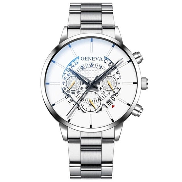 1pc 85g Men's Watch Fashion Cool Unique Digital Literal Multi Layer Dial Men Quartz Mesh Belt Watch man watch 2019 @3