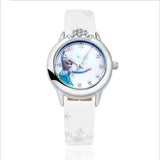 New Cartoon Children Princess Elsa Anna Watch Fashion Girl Kids Student diamond Leather Analog Wrist Watches Relojes kol saati